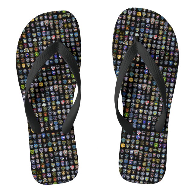 Police Patch Collection Thongs (Footbed)