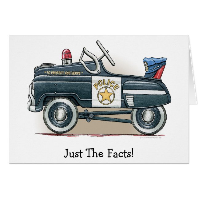 Police Pedal Car Cop Car (Front Horizontal)