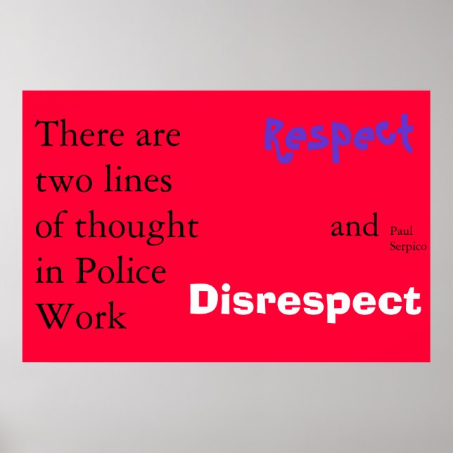 police philosophy poster (Front)