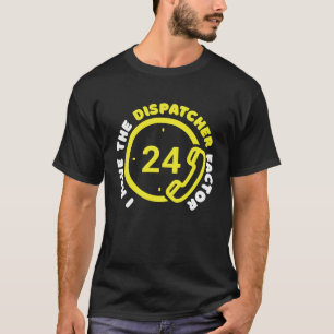 Police Phone Thin Yellow Line Emergency Gold Disp T-Shirt
