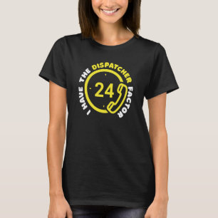 Police Phone Thin Yellow Line Emergency Gold Dispa T-Shirt