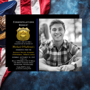Police Photo Graduation Announcement   Party