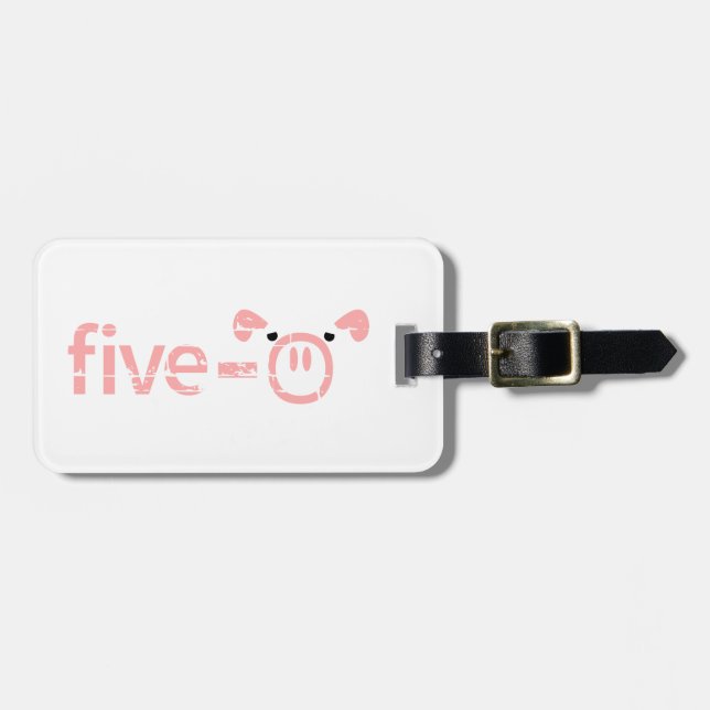 Police Pigs Five-0 Luggage Tag (Front Horizontal)