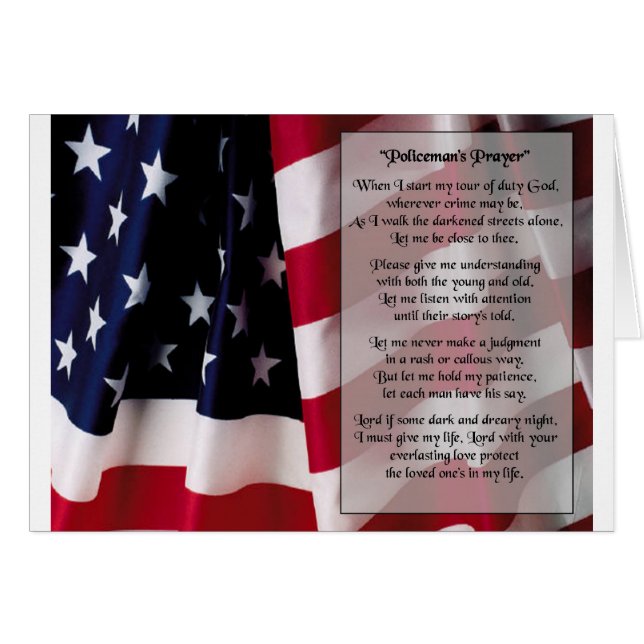 police  prayer black print (Front Horizontal)