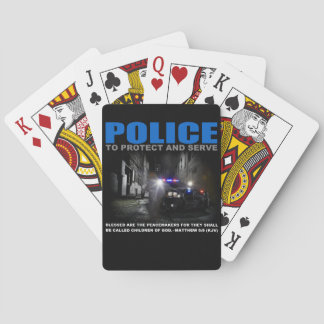 Police Protect And Serve Playing Cards
