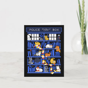 Police Public Cat Box Funny Kitten Cat Doctor Libr Card