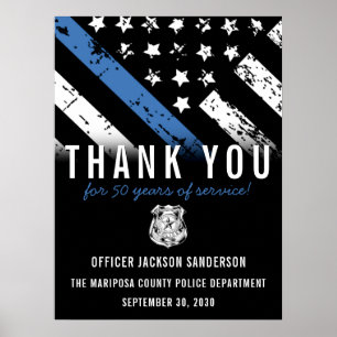 Police Retirement Appreciation Law Enforcement Poster