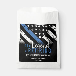 Police Retirement Blue Line Flag Law Enforcement Favour Bag