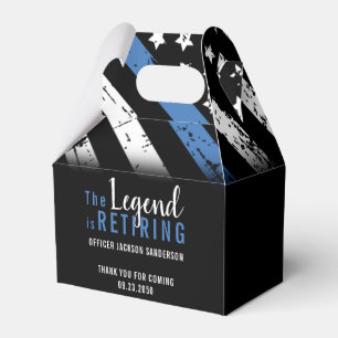 Police Retirement Blue Line Flag Law Enforcement Favour Box