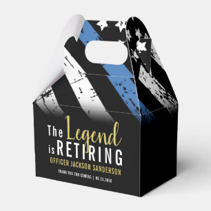 Police Retirement Blue Line Law Enforcement Party Favour Box