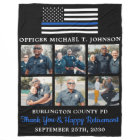 Police Retirement Custom 6 Photo Thin Blue Line