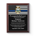 Police Retirement Department Logo Thin Blue Line 