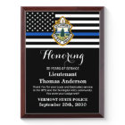 Police Retirement Department Logo Thin Blue Line