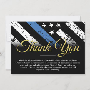 Police Retirement Law Enforcement Thank You Card