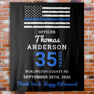 Police Retirement Law Enforcement Thin Blue Line Tapestry
