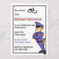 Police Retirement Party Invitation