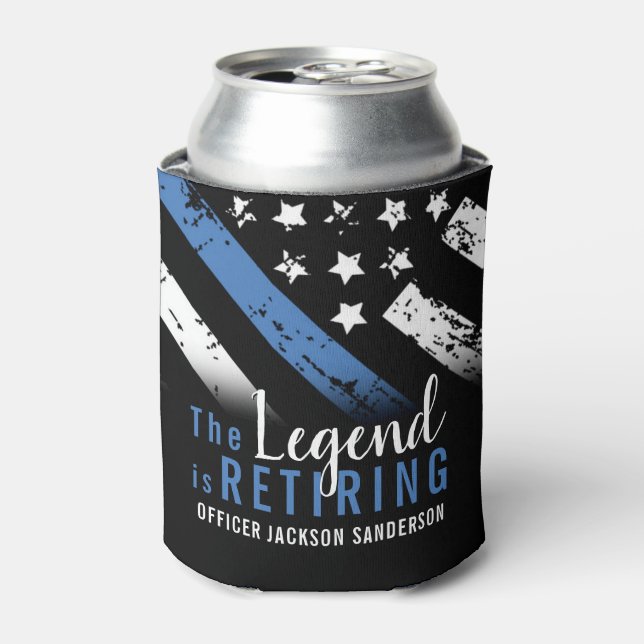 Police Retirement Party Law Enforcement Officer Can Cooler (Can Front)