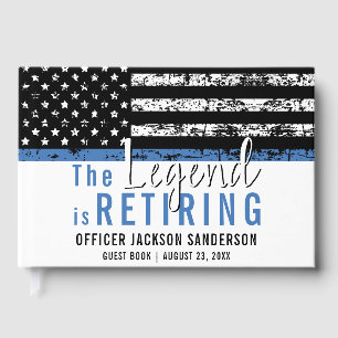 Police Retirement Party Law Enforcement Officer Guest Book