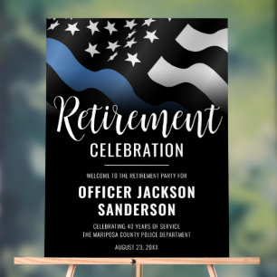 Police Retirement Party Law Enforcement Welcome Acrylic Sign