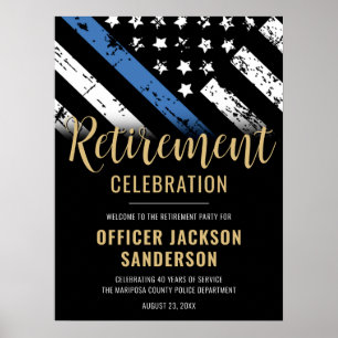 Police Retirement Party Law Enforcement Welcome Poster