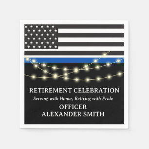 Police Retirement Party Napkin