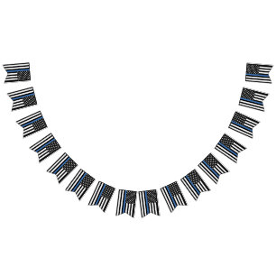 Police Retirement Party Thin Blue Line Bunting