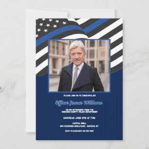Police Retirement Photo Party Invitation