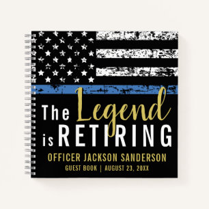 Police Retirement Thin Blue Line Guest Book