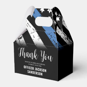 Police Retirement Thin Blue Line Law Enforcement Favour Box