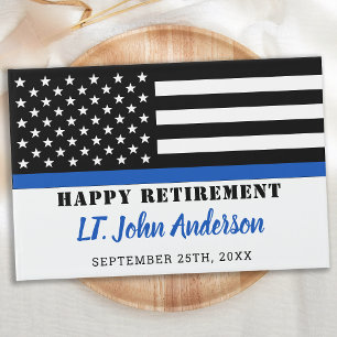 Police Retirement Thin Blue Line Law Enforcement Guest Book