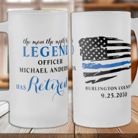 Police Retirement Thin Blue Line Personalised