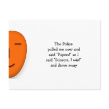 Police Rock Paper Scissors - Send a Smile Postcard