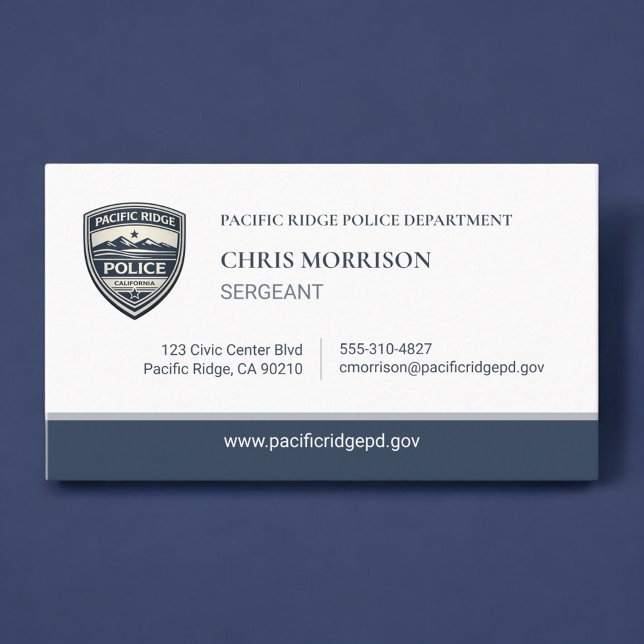 Police Sergeant Logo Business Card (Creator Uploaded)