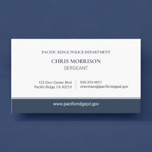 Police Sergeant Professional Business Card
