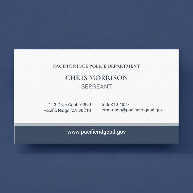 Police Sergeant Professional Business Card (Creator Uploaded)