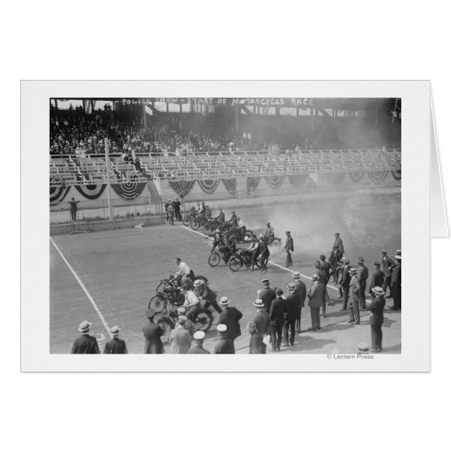 Police Show -- Start of Motorcycle Race (Front Horizontal)