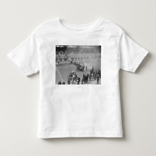 Police Show -- Start of Motorcycle Race Toddler T-Shirt (Front)