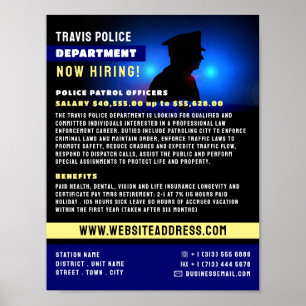 Police Silhouette, Police Officer Recruitment Poster