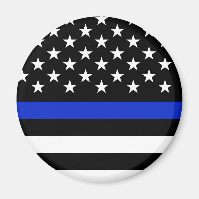 Police Styled American Flag. Magnet (Front)