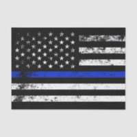 Police Styled Distressed American Flag