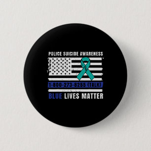Police Suicide Awareness Blue Lives Law Enforcemen 6 Cm Round Badge