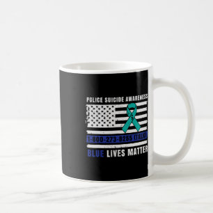 Police Suicide Awareness Blue Lives Law Enforcemen Coffee Mug