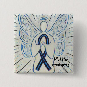 Police Supporter Angel Awareness Ribbon Pins