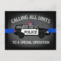 Police SUV Thin Blue Line Special Op Birthday
