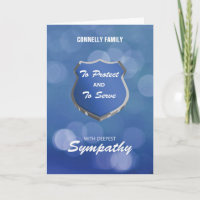 Police Sympathy Emblem on Blue Bokeh