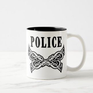 Police Tattoo Two-Tone Coffee Mug