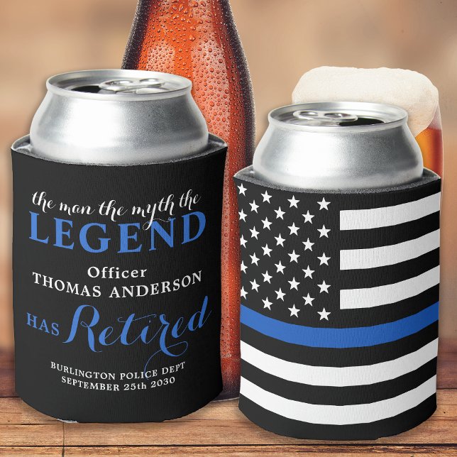 Police The Legend Retired Personalised Party Can Cooler (Creator Uploaded)