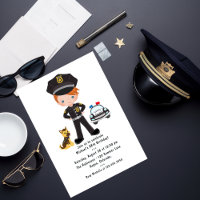 Police themed Ginger Boy Birthday Party