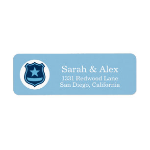 Police Themed  Return Address Label