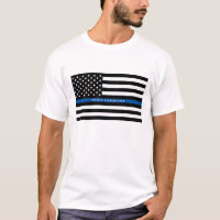 Police Thin Blue Line American Flag Add Name